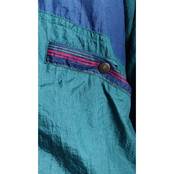 Vintage 80’s Active Frontier Jacket Medium Blue, Green and Maroon - Picture 4 of 8